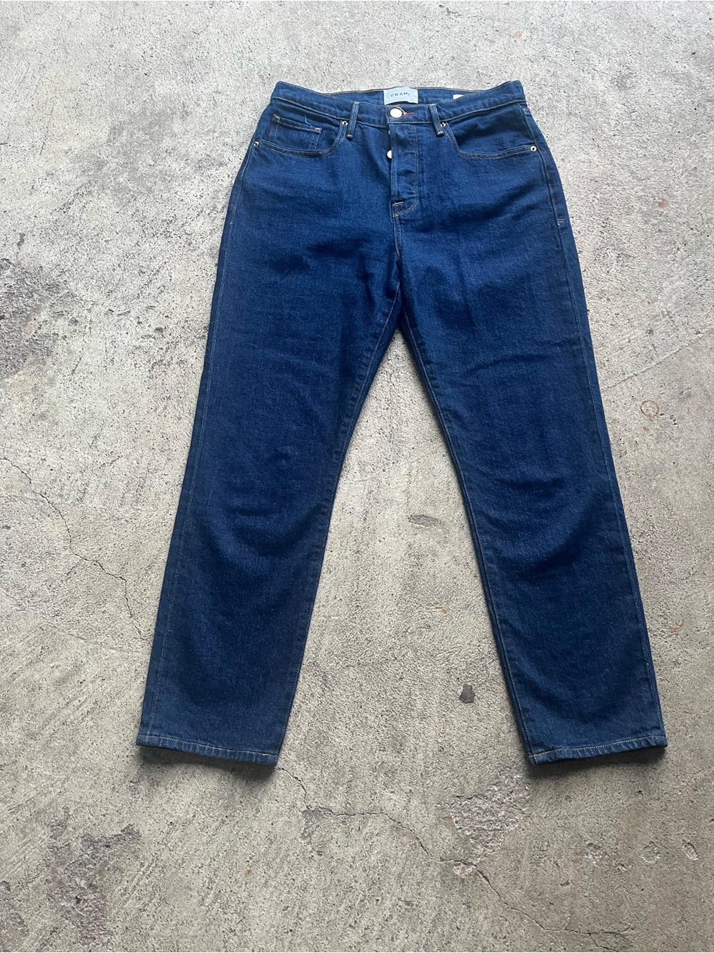 Frame Denim Women's Straight-Leg Dark Blue Jeans